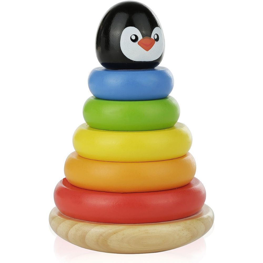 Wooden Ring Colorful Rainbow Stacker