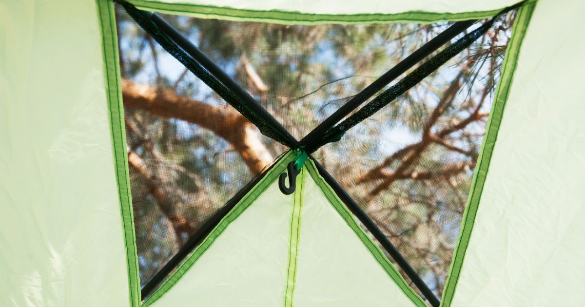 mesh ventilation from inside tent