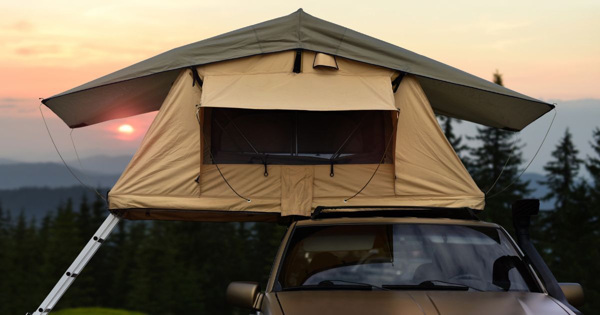 rooftop tent on vehicle