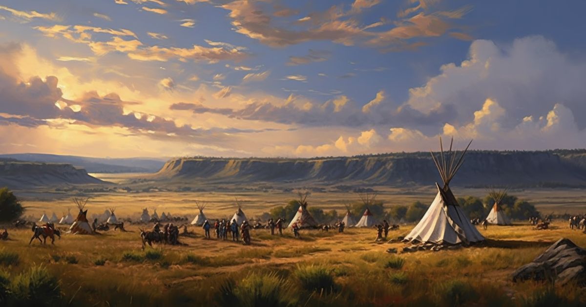 teepee tents on the great plains