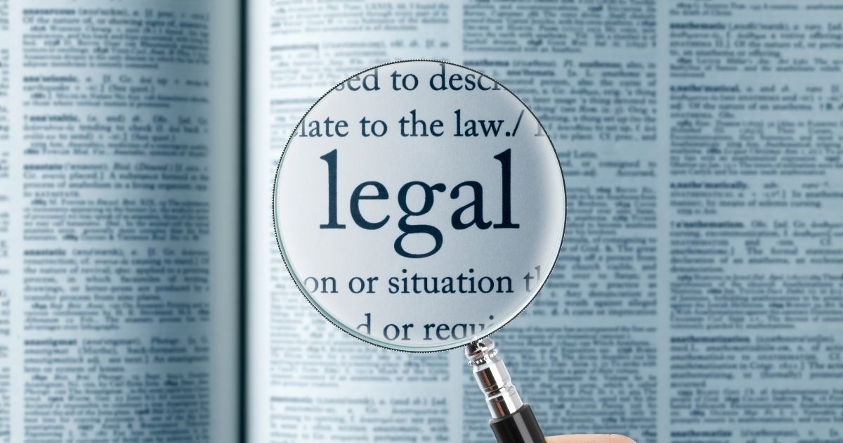 magnifying the word legal